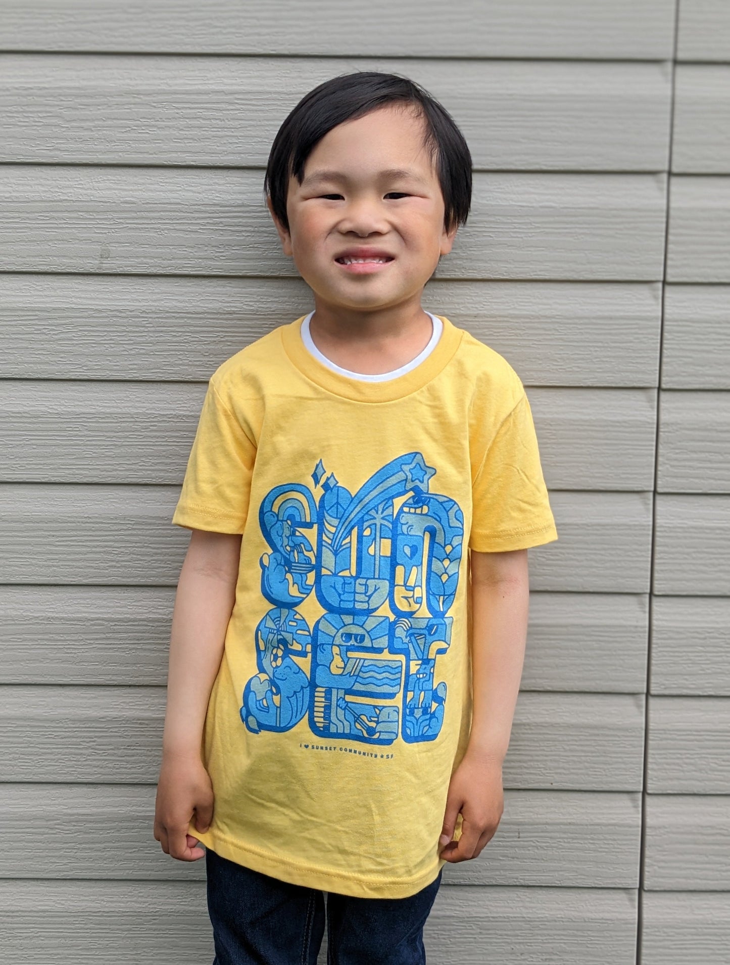 Sunset Youth Community T-Shirt in Heather Yellow Gold