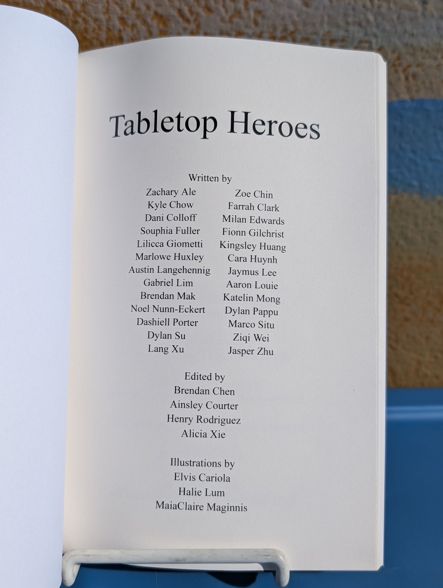 "Tabletop Heroes" - A publication by Sunset 5th grade Class of 2024