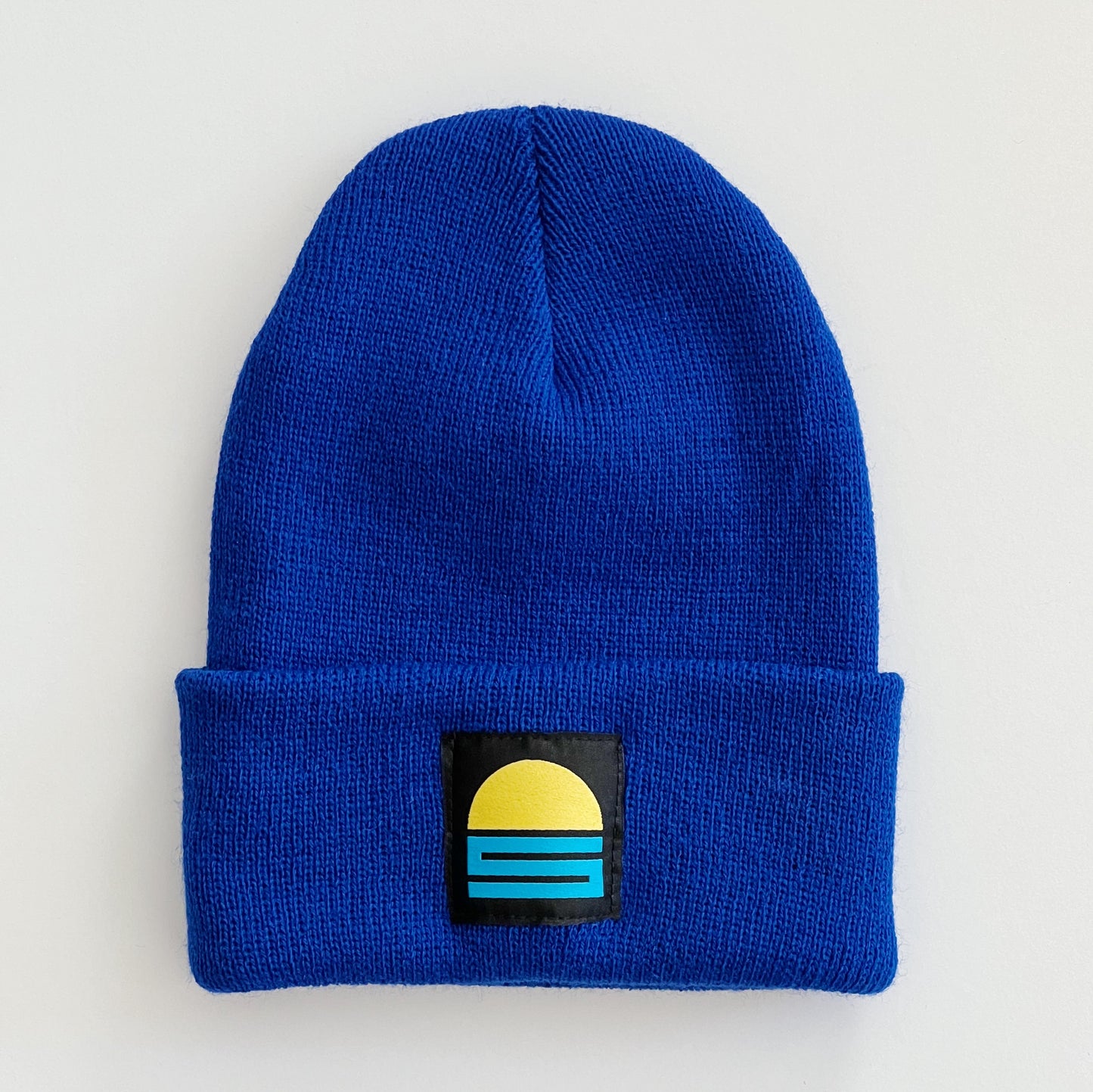 Youth Sunset Cuffed Beanie in Royal Blue