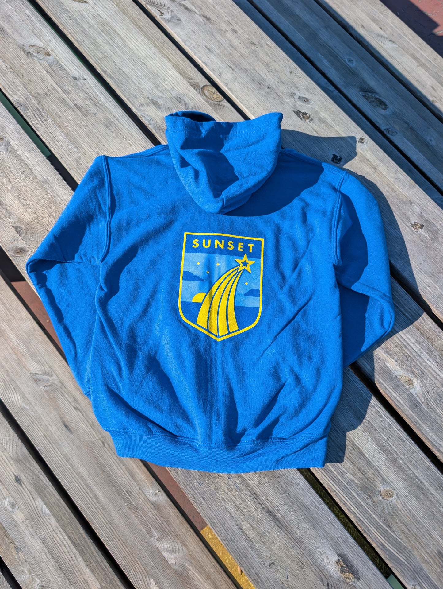 Sunset Youth Royal Blue Zip Hoodie