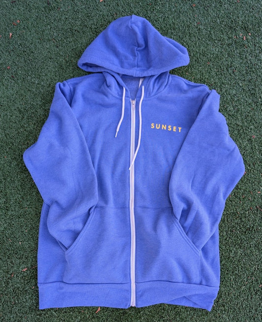 RESTOCKED! Sunset Adult Royal Blue Zip Hoodie