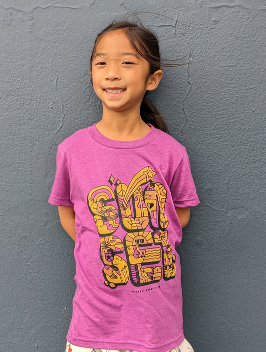 Sunset Youth Community T-Shirt in Heather Magenta (Purple)