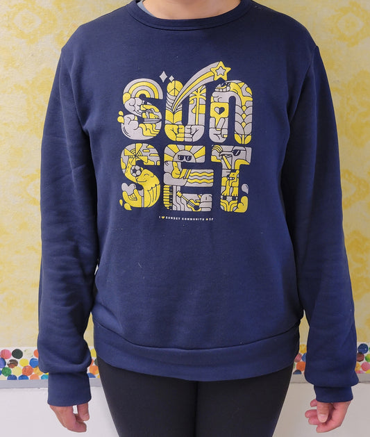 Sunset Adult Community Sweatshirt in Navy