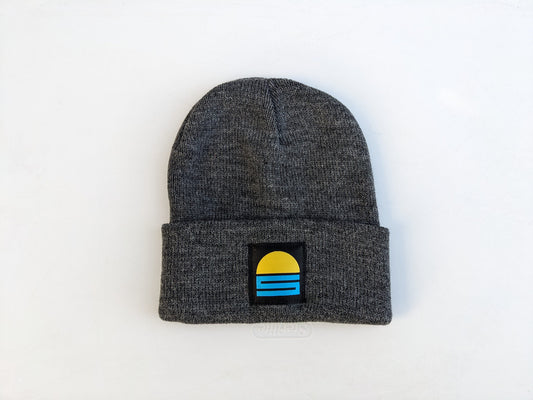 Youth Sunset Cuffed Beanie in Heather Charcoal