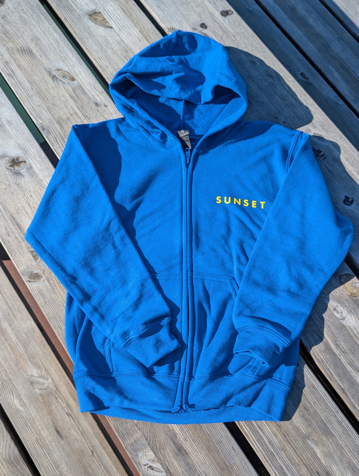 Sunset Youth Royal Blue Zip Hoodie