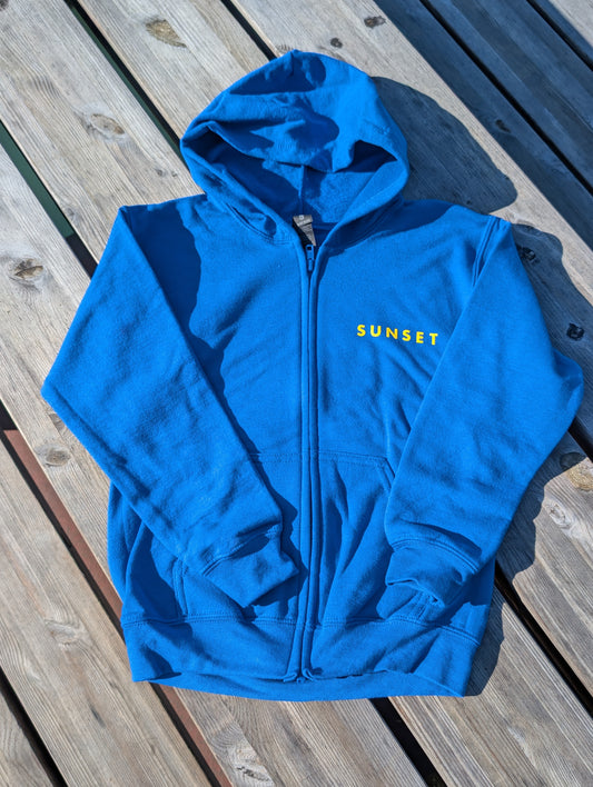 Sunset Youth Royal Blue Zip Hoodie