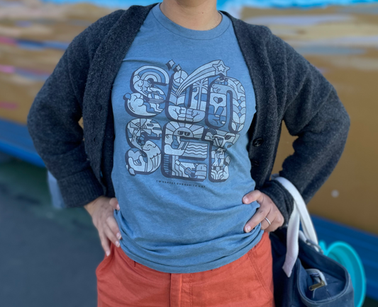 Sunset Adult Community T-Shirt in Heather Slate