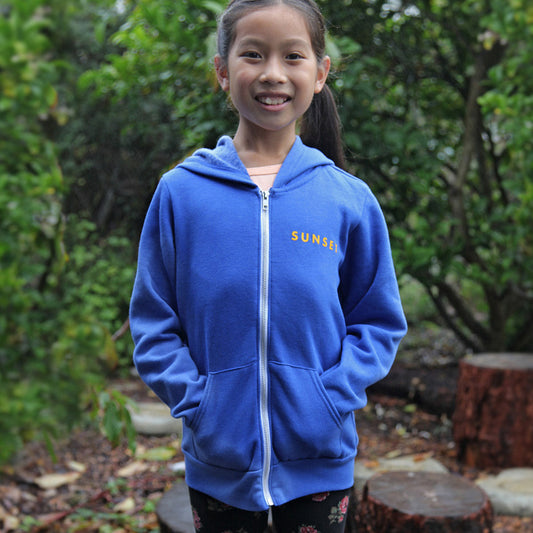 Sunset Youth Royal Blue Zip Hoodie