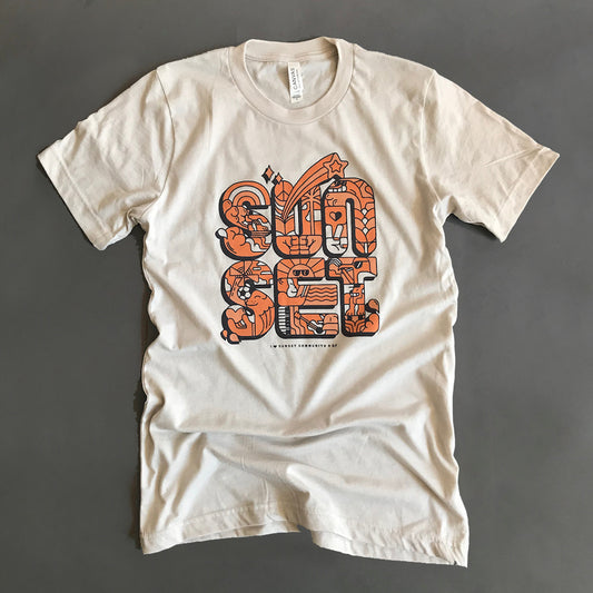 Sunset Adult Community T-Shirt in Heather Dust